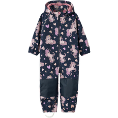 Blå Softshelldresser Name It Kid's Alfa08 Softshell Suit - Dark Sapphire