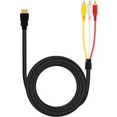 HDMI to 3x RCA Males Video Audio Adapter Cable 1.5m