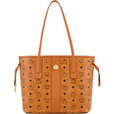 MCM Liz Small Reversible Visetos Shopper - Cognac