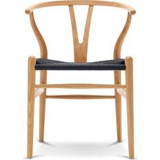 Y stol ch24 black Carl Hansen & Søn CH24 Y Oak White Oil/Black Køkkenstol 76cm