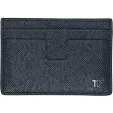 Tom Ford Card Cases Tom Ford Navy Small Grain Leather Classic Holder - UNI