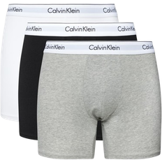 Boksere - Herre Underbukser Calvin Klein Modern Boxershorts 3-pack - Black/White/Grey Heather