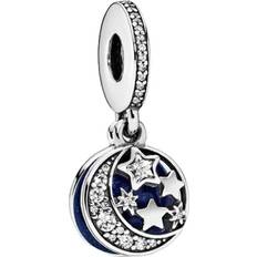 Pandora Moon & Sky Dangle Charm - Silver/Blue/Transparent