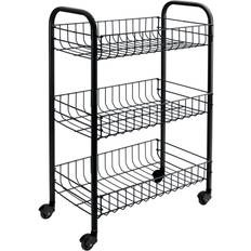 Metaltex Siena Black Trolley Table 23x41cm