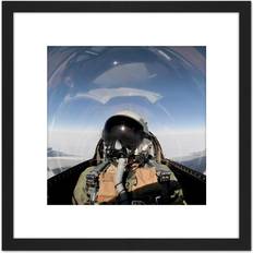 ARTERY8 USA USAF Air Force Pilot F-16 Fighting Falcon Jet Photo Framed Art