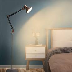 Lighting Ebern Designs Januelle 170cm Black Reading Floor Lamp