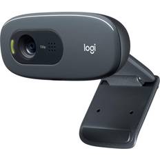 Logitech C270 HD Webcam, HD 720p/30fps, Widescreen HD Video Calling, HD Light Correction, Noise-Reducing Mic, for Skype, FaceTime, Hangouts, WebEx, PC/Mac/Laptop/MacBook/Tablet Black