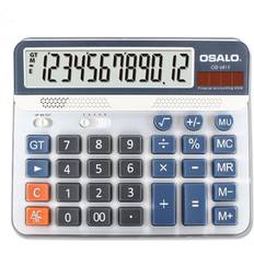 Calculators Dsport OS-6815 12 Digits Desktop Calculator Solar Energy Dual Power Calculator