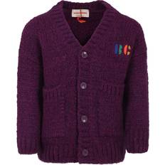 Bobo Choses BC Embroidered Wool Blend Deep V Neck Cardigan