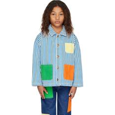 Bobo Choses Ytterkläder Bobo Choses Randig Blockfärgad Jeansjacka Blå Blå 10-11 years