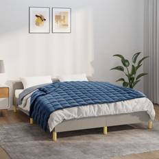 vidaXL Tyngdetæppe 120x180 cm 5 kg Stof Blå