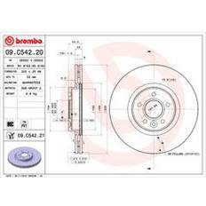 Brembo 09.C542.21 bromsskivor, set 2