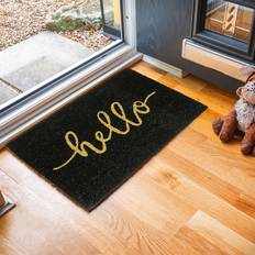 Monochrome Entrance Mats Nicola Spring Coir Door Mat Black cm