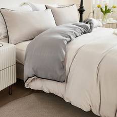 Shein 3pcs/Set Multicolor Polyester Fiber Bedding Set With Small Black Ball Cover Påslakan Svart