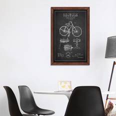 East Urban Home 'Bike Charcoal Patent' Graphic on Framed Art