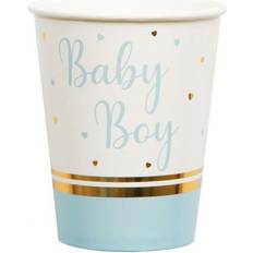 Baby tallerken Paper Cups Baby Boy 250ml 8-pack