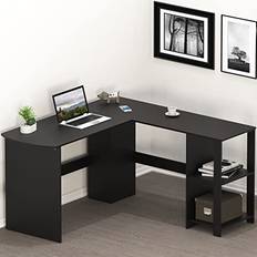 L-Shaped Home Office Wood Corner