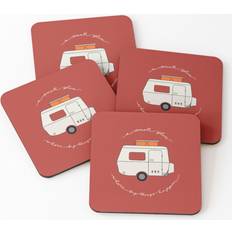 Red Coasters WHIBOS A Small Place Where Big Happen Coaster 4pcs