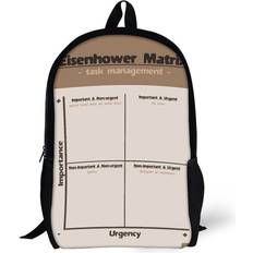 Beige - Women School Bags BearLad Backpacks Eisenhower Matrix Nature 17inch School Bag