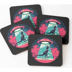 Red Coasters WHIBOS Beware UFO, T. Rex Coaster 4pcs