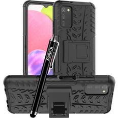 iCatchy Black For Samsung Galaxy A03S Case, Heavy Duty Hard Tough Dual Layer Hybrid Shockproof Cover compatible For Samsung Galaxy A03S Phone Case