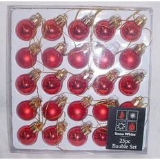 PMS Pack of 25 Shiny Baubles Christmas Tree Ornament