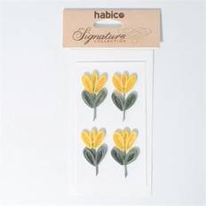 Yellow DIY Minerva Flower Embellishments Yellow per pack
