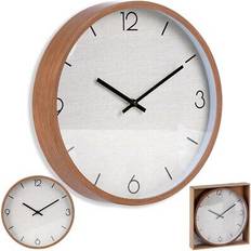 Wall Clock with Wooden Finish and Black Numbers