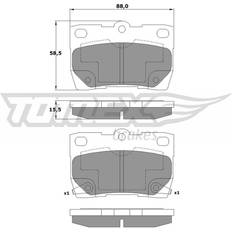 brakes TX 17-61 Bromsbeläggsats Bromsbelägg, Bromsbeläggssats, GS III