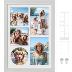 A4 Picture Frames with Mats Rustic White