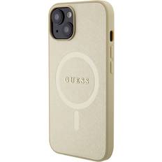 Guess iPhone 15 Plus Cover Saffiano MagSafe Beige