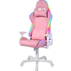 Deltaco Gaming Pink Line PCH90 Gaming Chair with full RGB Lightning Pink