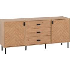 Brown Cabinets SECONIQUE Leon 2 Door Sideboard