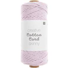 Garn & Håndarbejdsudstyr Rico Design Creative Cotton Cord skinny Makramee-Garn Flieder