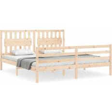 vidaXL natural, 180 200 Bed Frame