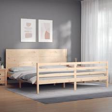 vidaXL natural, 180 200 Bed Frame