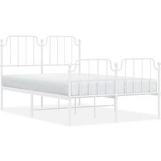 vidaXL white, 120 headboard Metal Foundation