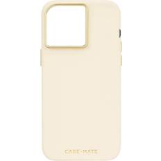 Beige Mobile Phone Cases Case-Mate Anti-Drop Antibacterial MagSafe for iPhone 15, Transparent Beige