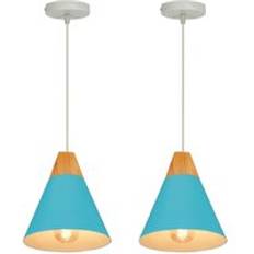 STOEX Modern Nordic Retro Light Blue Pendant Lamp 22cm 2pcs