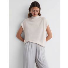 Reiss Clara Sleeveless Wool Top, Stone