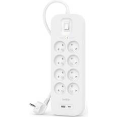 Belkin Überspannungsschutz-steckdosenleiste 8x ac eu/1x usb-c pd/1x usb-a weiß