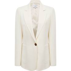 Wit Blazers Reiss Womens Cream Ember Tailored Woven Blazer