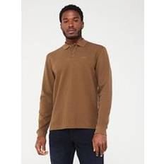 BOSS Petempestolong Long Sleeve Polo Shirt, Khaki, 2Xl, Men