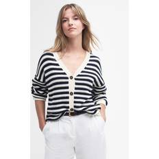 Barbour Cardigans Barbour Sandgate Stripe Cotton Cardigan, Navy/White