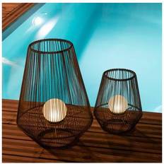 Havefigurer Havedekorationer Galix Hvid Metal Solcellelampe