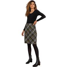 Amarillo Faldas Roman Check Print Textured Skirt Multicolour