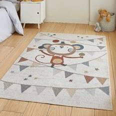 Rugs Kid's Room Think Rugs Vida Kids Washable Monkey Multi