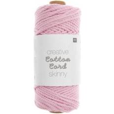 Garn & Håndarbejdsudstyr Rico Design Creative Cotton Cord skinny Makramee-Garn Rosa