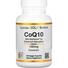 California Gold Nutrition CoQ10 100 mg, Coenzyme Q10 Ubiquinone USP with Bioperine Black