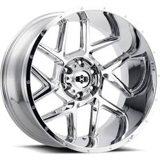 20" Car Rims Vision 20 Sliver 360 Chrome Wheel 20x12 6x135 -51mm Lifted Truck Rim